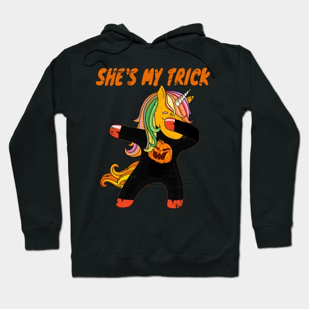 She is My Trick Halloween Dabbing Unicorn Hoodie by alcoshirts